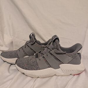 adidas Gray and White Athletic Shoes